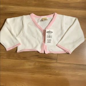 Pink and White Sweater